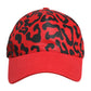 Red Cotton 6 Panels Women Baseball Cap