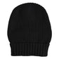 Black Cashmere Knitted Winter Beanie Hat