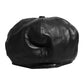 Black Calf Newsboy Capello Cabbie Hat