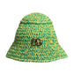 Green Cotton Crochet DG Logo Bucket Hat