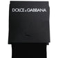 Black Viscose Logo Over The Calf Socks