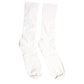 White Cotton Solid Mid Calf Men Socks