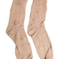 Beige Solid Stretch Mid Calf Men Socks