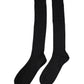 Black DG Logo Print Over The Calf Socks