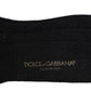 Black DG Logo Print Over The Calf Socks