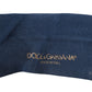 Blue Cotton DG Logo Over The Calf Socks