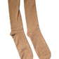 Brown Solid Cotton Mid Calf Men Socks