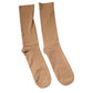Brown Solid Cotton Mid Calf Men Socks