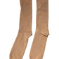 Brown Solid Cotton Mid Calf Men Socks