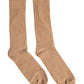 Brown Solid Cotton Mid Calf Men Socks