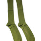 Green Cotton Logo Over The Calf Socks