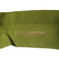 Green Cotton Logo Over The Calf Socks