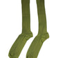 Green Cotton Logo Over The Calf Socks