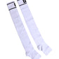 White Cotton DG Logo Print Open Toe Socks