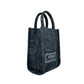 Athena Barocco Mini Top Handle Tote Crossbody Bag Black