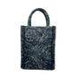 Athena Barocco Mini Top Handle Tote Crossbody Bag Black