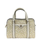 Travel Small Pebbled Leather Duffle Crossbody Handbag Pale Gold Multi