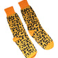 Yellow Black Print Mid Calf Men Socks