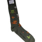 Green Nylon DG Bear Printed Mid Calf Socks