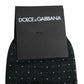 Black Polka Dots Cotton Mid Calf Socks