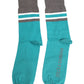 Green Gray Stretch DG Logo Mid Calf Socks