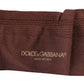 Brown Stretch Logo Print Mid Calf Socks