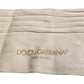 Beige Cotton Stretch Logo Mid Calf Socks