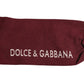 Burgundy Stretch Logo Print Mid Calf Socks