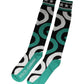 Multicolor Cotton Stretch Over Calf Socks