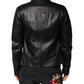 Black Sheep Leather Biker Full Zip Jacket