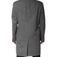 Gray Wool Single Breasted Trench Coat Jacket
