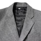 Gray Wool Single Breasted Trench Coat Jacket