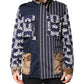 Multicolor Cotton Logo Patchwork Coat Jacket