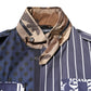 Multicolor Cotton Logo Patchwork Coat Jacket