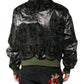 Green DG Logo Print Bomber Full Zip Jacket