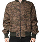 Brown Camouflage Bomber Full Zip Jacket