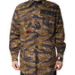Brown Leopard Cotton Collared Coat Jacket
