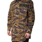 Brown Leopard Cotton Collared Coat Jacket
