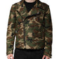 Multicolor Camouflage Nylon Biker Jacket