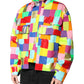 Multicolor Cotton Full Zip Men Biker Jacket