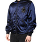 Blue Nylon DG Crown Full Zip Bomber Jacket