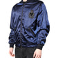 Blue Nylon DG Crown Full Zip Bomber Jacket