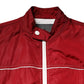 Red White Nylon Full Zip Men Bomber Jacket