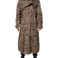 Multicolor Camouflage Double Breasted Coat Jacket
