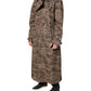 Multicolor Camouflage Double Breasted Coat Jacket