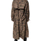 Multicolor Camouflage Double Breasted Coat Jacket