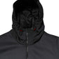 Black Polyester DG Hooded Full Zip Jacket