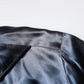 Blue Solid Silk Men Wrap Robe Coat Jacket