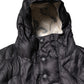 Black Hooded Parka Coat Winter Jacket