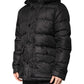 Black Hooded Parka Coat Winter Jacket